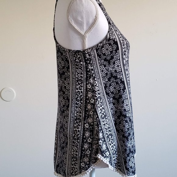 📌 Boho Paisley Patterned Racer Back Tank Top - Picture 3 of 8